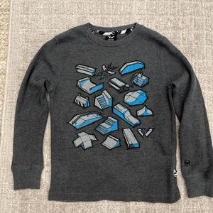 Boys almost vintage Shaun white long sleeve thermal shirt size M